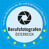 Passfoto-Gütesiegel: nach den Richtlinien der EU und ICAO hergestellte Passfotos, Berufsfotografen Österreich